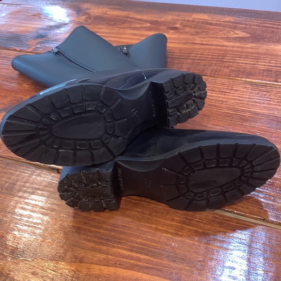 Black Tall Rain Boots - Picture 4 of 12